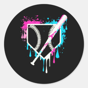 Adesivo Redondo Equipe esportiva Legal de beisebol, Placa inicial 