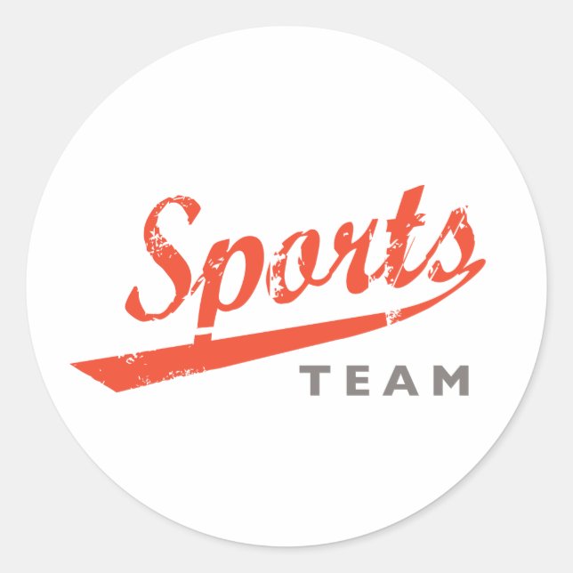 Adesivo Redondo Equipe Genérica de Esporte (Frente)
