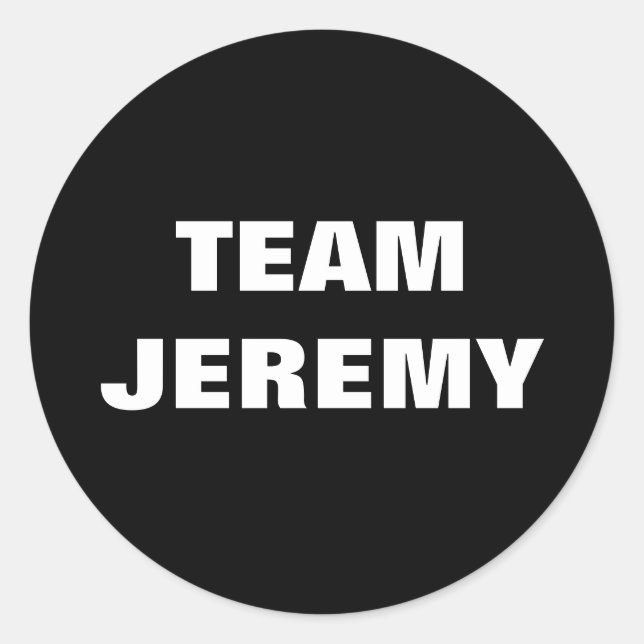 Adesivo Redondo Equipe Jeremy Stickers (Frente)