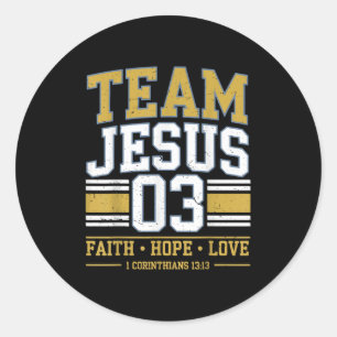 Adesivo Redondo Equipe Jesus 03 Christian Faith Teen Girl Toddler