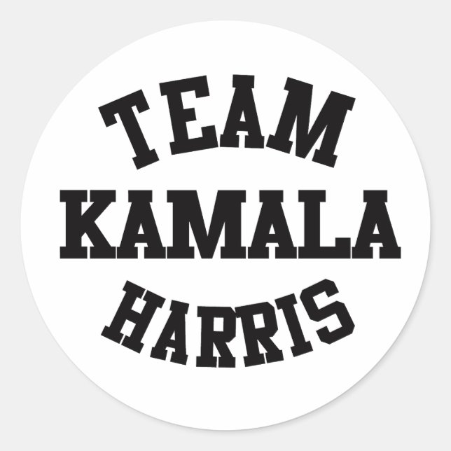 Adesivo Redondo Equipe Kamala Harris (Frente)