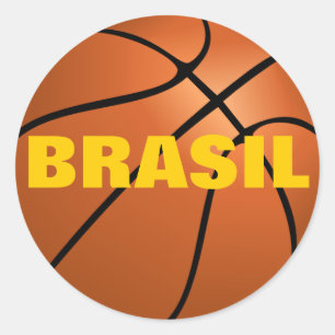 Adesivo Redondo Equipe Nacional de Basquete do Brasil