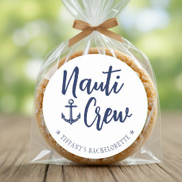 Adesivo Redondo Equipe Nauti Âncora Festa de Solteira Náutica