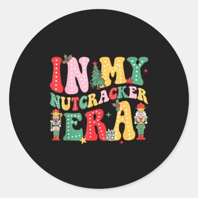 Adesivo Redondo Equipe Nk Nutcracker Em Minha Era Nutcracker Natal (Frente)