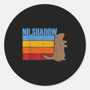 Adesivo Redondo Equipe No Shadow Groundhog - Vintage Retro Groundh