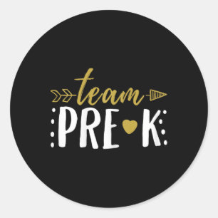 Adesivo Redondo Equipe Pré-k Professor Aluno Setor Pré-escolar