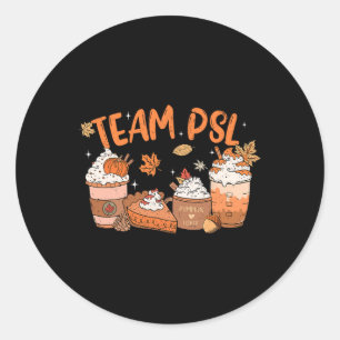 Adesivo Redondo Equipe Psl Pumpkin Spice Latte Lover Feliz Graças