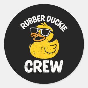 Adesivo Redondo Equipe Rubber Duckie Pato Amarelo Divertido Equipe