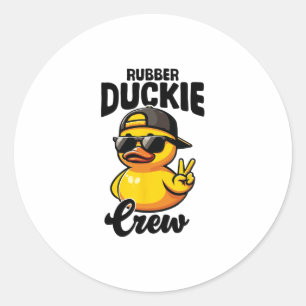Adesivo Redondo Equipe Rubber Duckie Patozinho Legal Amarelo Pato