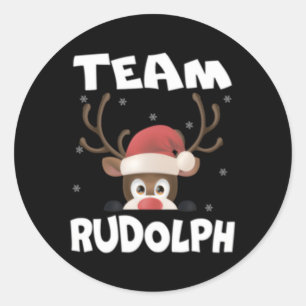 Adesivo Redondo Equipe Rudolph Reindeer Deer