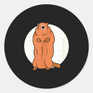 Adesivo Redondo Equipe Sem Sombra Tripulação Groundhog Lua Cheia G