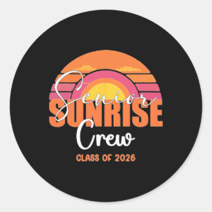 Adesivo Redondo Equipe Senior Sunrise Cl de 2026 Viagem de Formatu