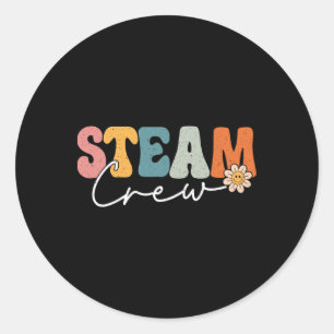 Adesivo Redondo Equipe Steam de Volta às Aulas Ciências Engenharia