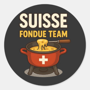 Adesivo Redondo Equipe Suisse Fondue