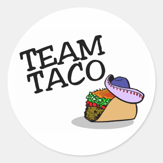 Adesivo Redondo Equipe Taco Taco (Frente)
