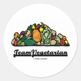 Adesivo Redondo Equipe Vegetariana (Atitude Vegetariana/Espírito)