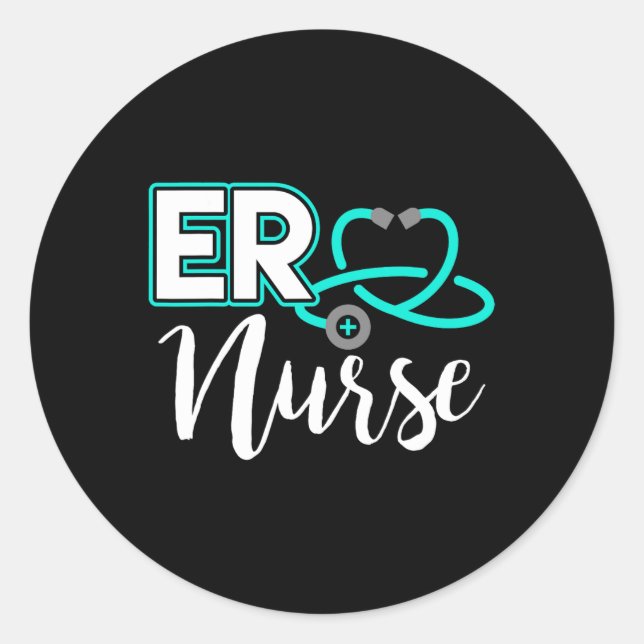 Adesivo Redondo Er Nurse Emergence Room Medical Nurse School Bir (Frente)