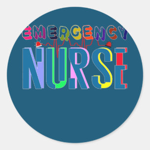 Adesivo Redondo ER Nurse Emergency ER Room Nurse Outfit For