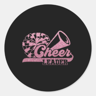 Adesivo Redondo Era de Líder de Torcida Juventude Cheerleader Chee