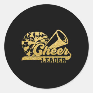 Adesivo Redondo Era de Líder de Torcida Juventude Cheerleader Chee