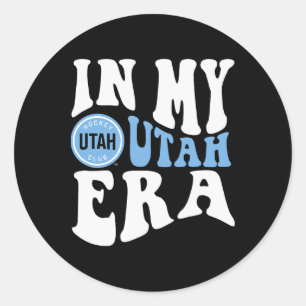 Adesivo Redondo Era do Utah Hockey Club Dark Heather Oficialmente