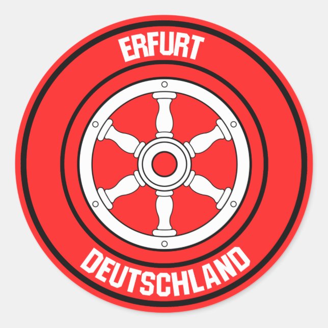 Adesivo Redondo Erfurt Round Emblem (Frente)