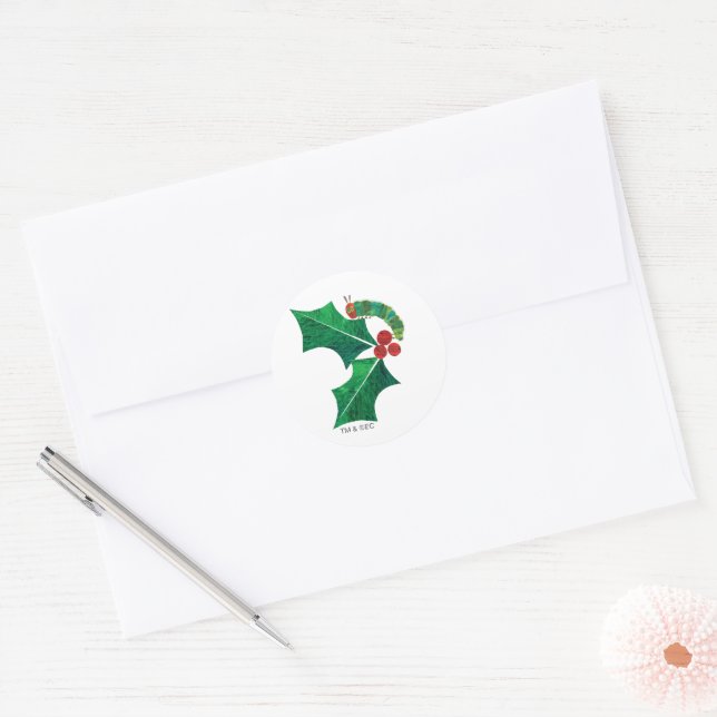 Adesivo Redondo Eric Carle Christmas Caterillar (Envelope)