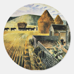 Adesivo Redondo Eric Ravilious - Furlongs