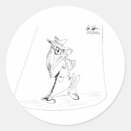 Adesivo Redondo Erica Crooks Comics - sneaky villain man