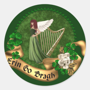 Adesivo Redondo Erin vai irlandês de Bragh