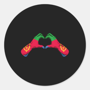 Adesivo Redondo Eritreia Flag Eritrean he