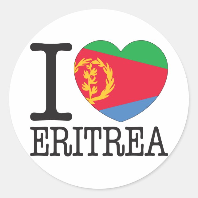 Adesivo Redondo Eritreia Love v2 (Frente)