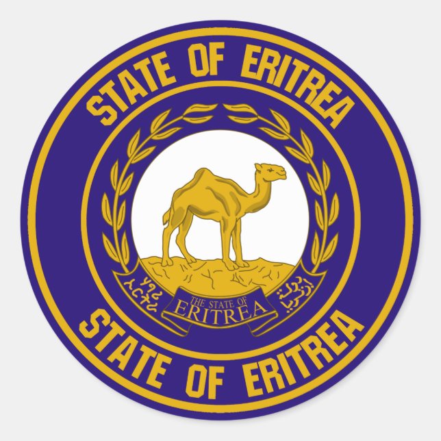 Adesivo Redondo Eritreia Round Emblem (Frente)