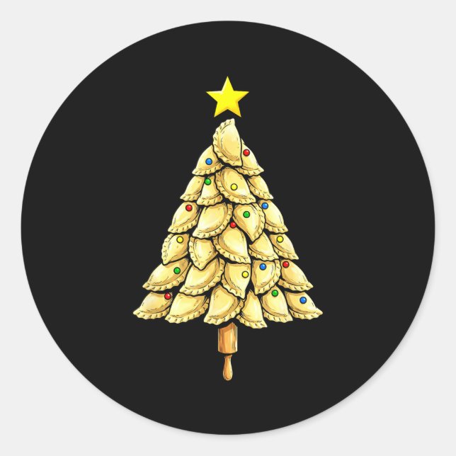 Adesivo Redondo Erogi Tree Christmas Xmas Funny Lish Food Costume  (Frente)