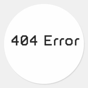 Adesivo Redondo Erro 404