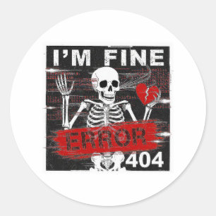 Adesivo Redondo Erro 404