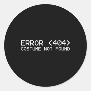 Adesivo Redondo Erro 404 Figurume Não Encontrado Programa de Hallo
