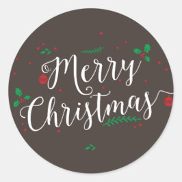 Adesivo Redondo Erro de feliz no Latido de Natal