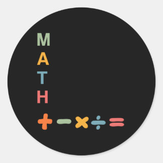Adesivo Redondo Erros Matemáticos Permitem Que Pensamentos Voltem