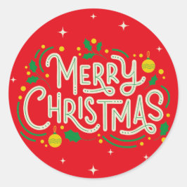 ADESIVO REDONDO ERRY MERRY CHRISTMAS STICKER