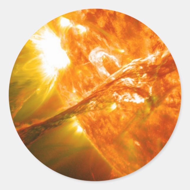Adesivo Redondo Erupção solar (Frente)