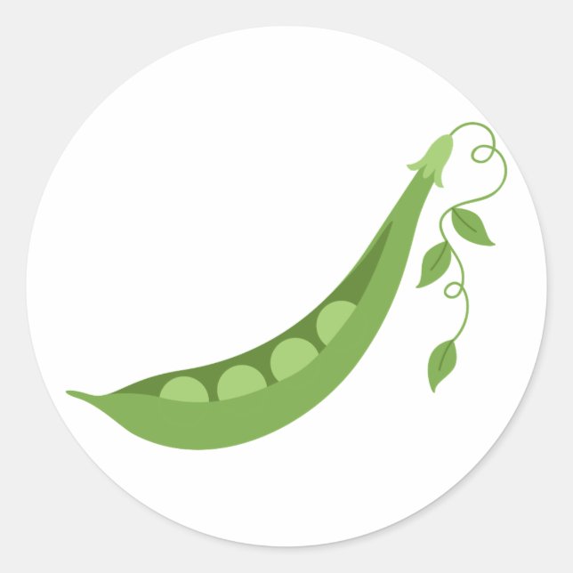 Adesivo Redondo Ervilhas doces (Frente)