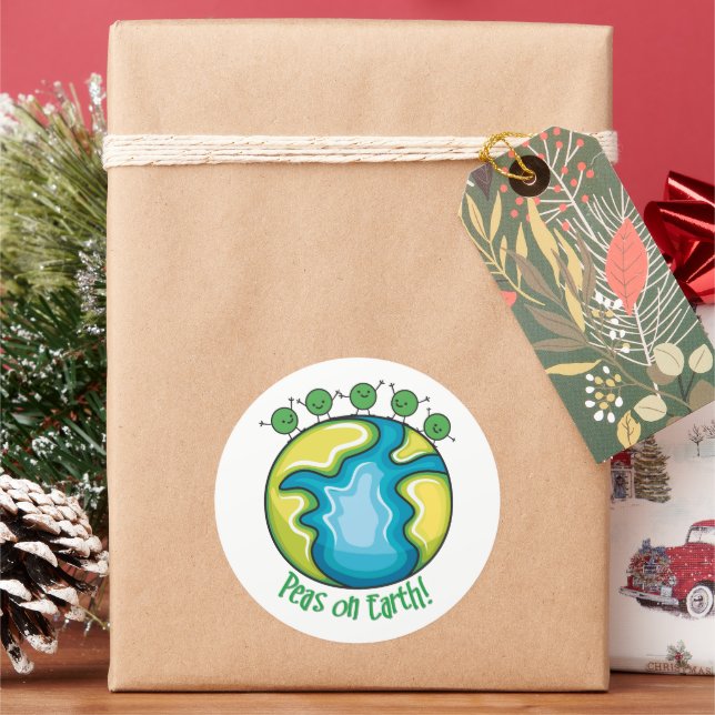 Adesivo Redondo Ervilhas na Terra (Feriado)