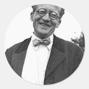 Adesivo Redondo Erwin Schrodinger
