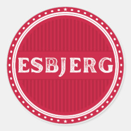 Adesivo Redondo Esbjerg City Pride Emblem – Danish Identity