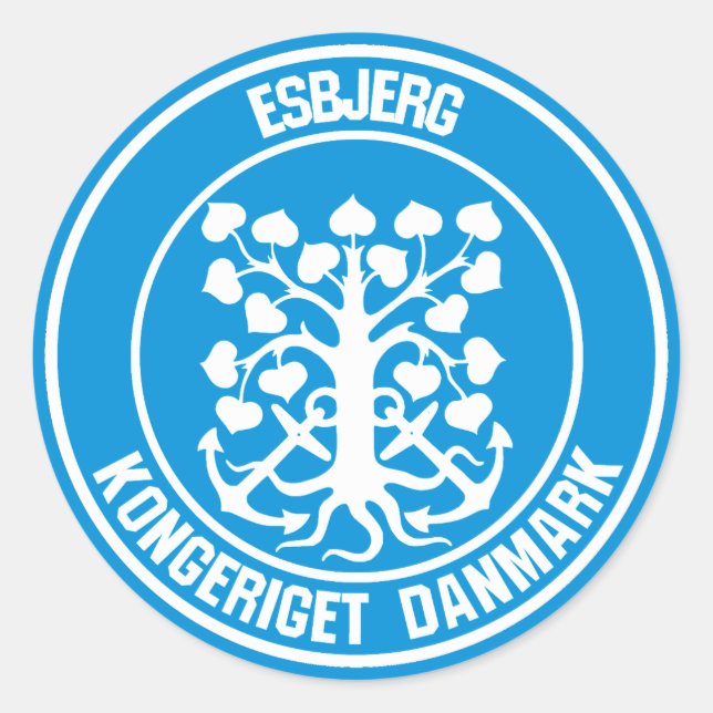 Adesivo Redondo Esbjerg Round Emblem (Frente)