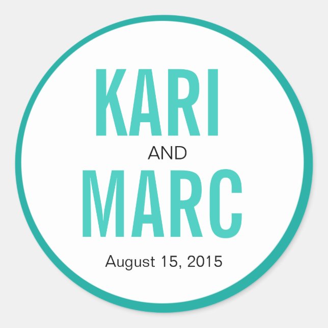 Adesivo Redondo Esboço Círculo Favorito Decal | piscina aqua (Frente)