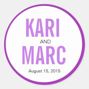 Adesivo Redondo Esboço Círculo Favorito Decal   púrpura