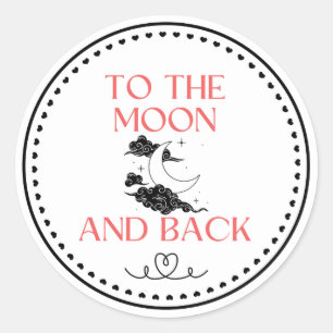 Adesivo Redondo Esbranquiçado À Lua E Volta