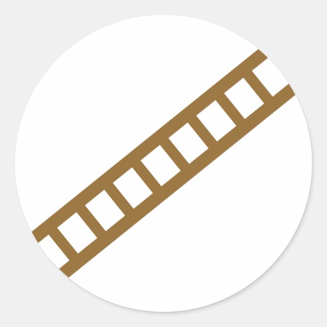 Adesivo Redondo escada de madeira (Frente)